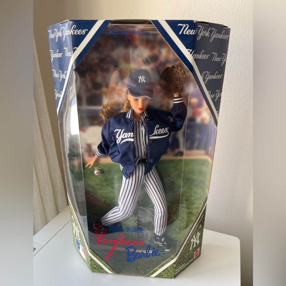 New York Yankees Barbie with Navy and White Outfit